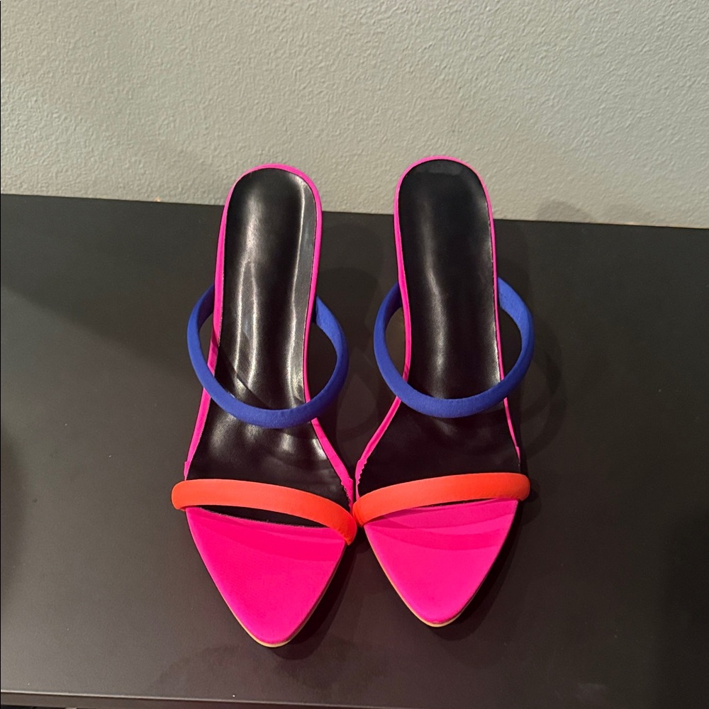Women’s Pink Multi-Color Slide Sandals